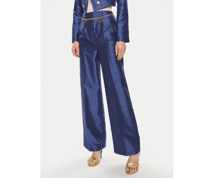 obrazek 1 Rinascimento Spodnie materiałowe CFC0117559003 Granatowy Wide Fit