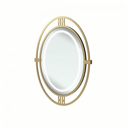 Zdjęcie Nowoczesne grawerowane lustro z satynowym wykończeniem