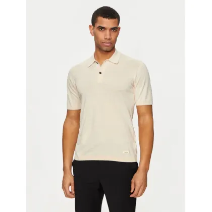 Zdjęcie Calvin Klein Polo K10K113053 Beżowy Regular Fit