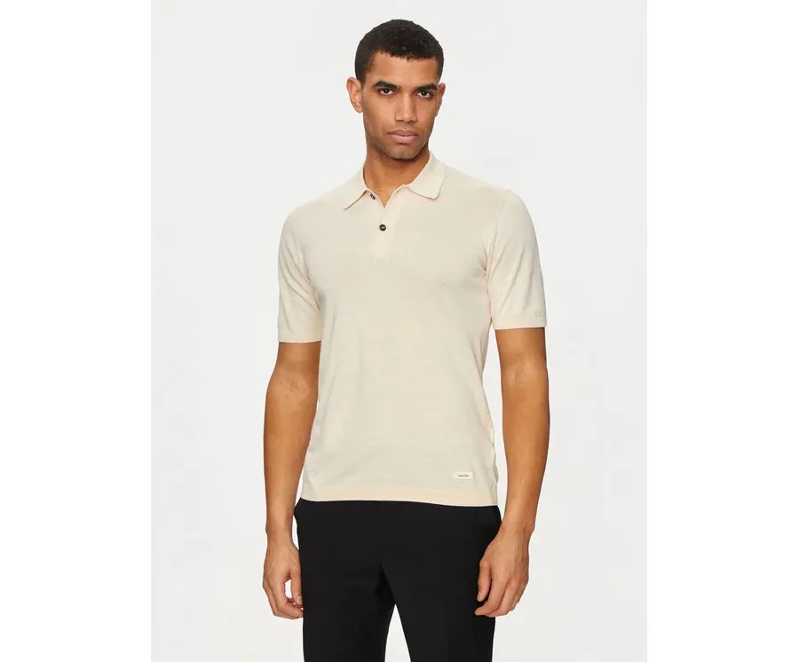 obrazek 1 Calvin Klein Polo K10K113053 Beżowy Regular Fit