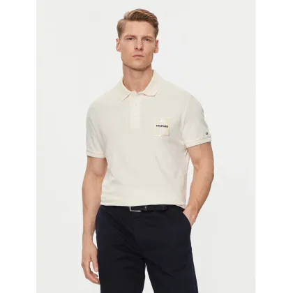 Zdjęcie Tommy Hilfiger Polo Boucle Embro MW0MW34771 Beżowy Regular Fit