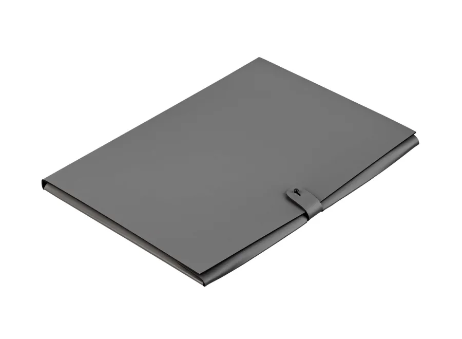 obrazek 1 Stylowa skórzana aktówka A4 23х31 cm w kolorze szarym