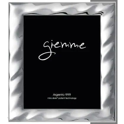 Picture Unique silver photo frame 9x13 cm with wavy edge