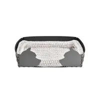 Zdjęcie Duże szare skórzane legowisko dla psa 60x42xH15 cm