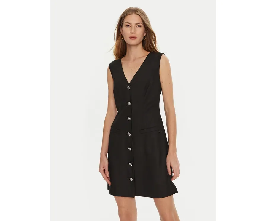 obrazek 1 Guess Sukienka koktajlowa Doris W4BK11 WGIF2 Czarny Slim Fit