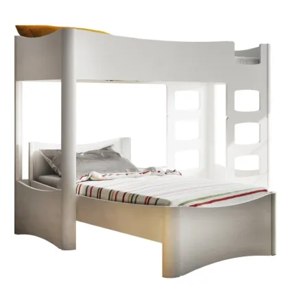 Zdjęcie Białe piętrowe łóżko profilowane FUSION - Mathy by Bols