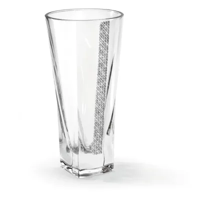 Zdjęcie Stylowy wazon zdobiony srebrnymi kryształkami, 30 cm