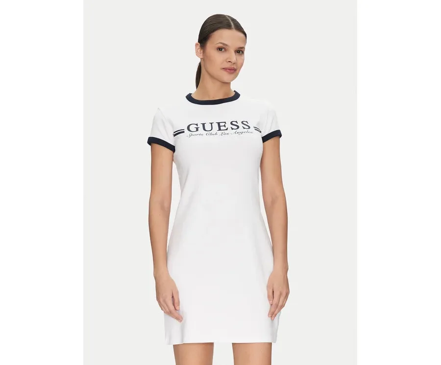 obrazek 1 Guess Sukienka codzienna V5GK02 KCQX1 Biały Slim Fit