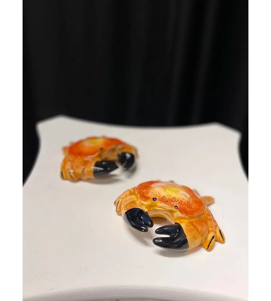 obrazek 1 Oryginalny zestaw – solniczka i pieprzniczka o kształcie krabów - Le Ceramiche