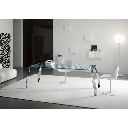 Zdjęcie Wysoki stół ze szklanym blatem - Tonelli Design