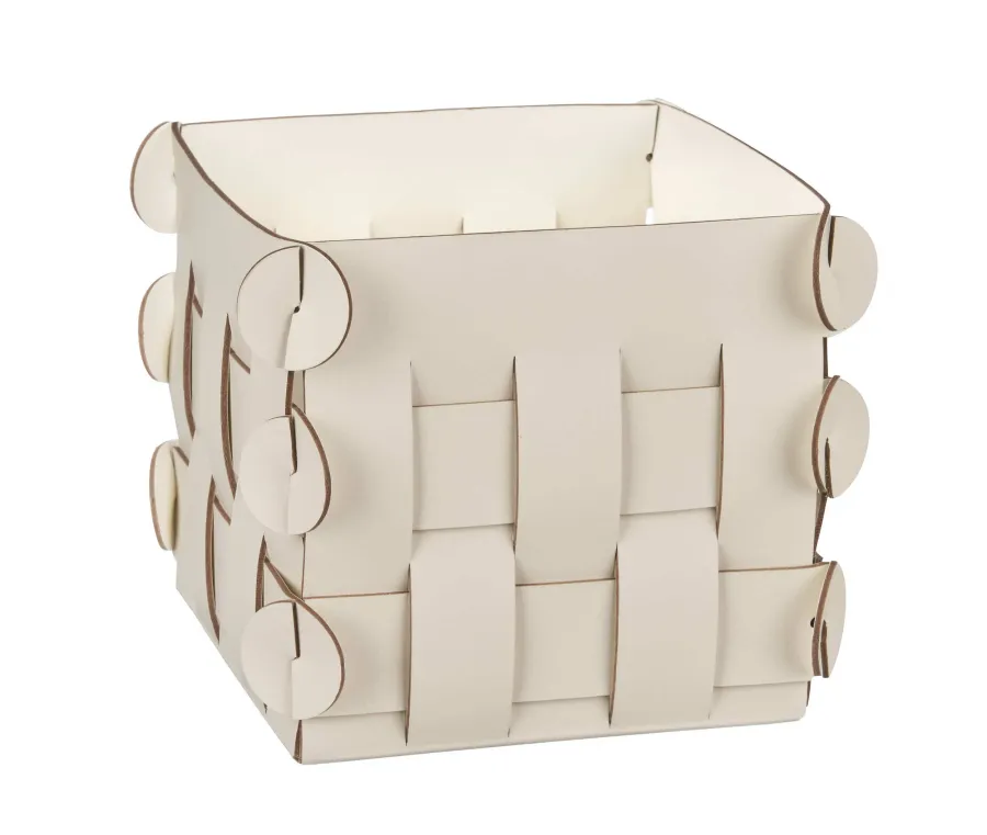 obrazek 1 Koszyk Shlesser 13x13xH13 cm w wyjątkowym waniliowym kolorze