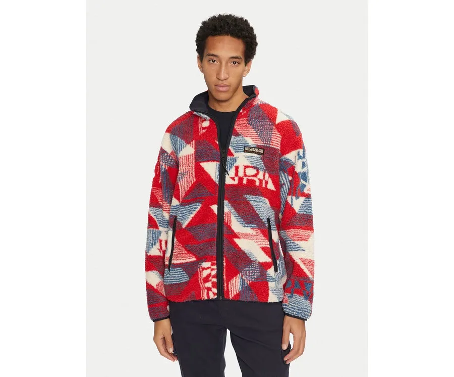 obrazek 1 Napapijri Polar T-Argient NP0A4HZJ Czerwony Regular Fit