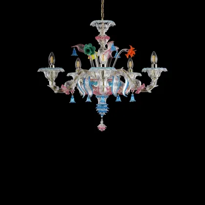 Zdjęcie Piękny żyrandol ze szkła murano - wykonany ręcznie prosto z Włoch