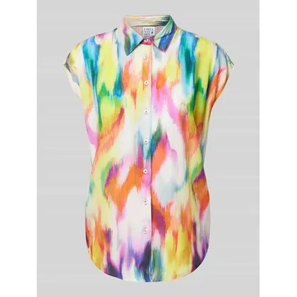 Zdjęcie Top bluzkowy ze wzorem na całej powierzchni model ‘Multi Aquarell’