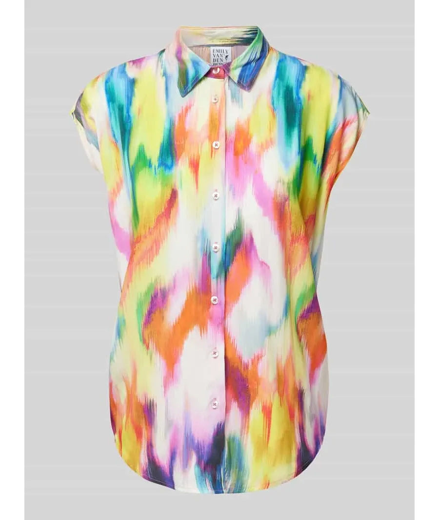 obrazek 1 Top bluzkowy ze wzorem na całej powierzchni model ‘Multi Aquarell’