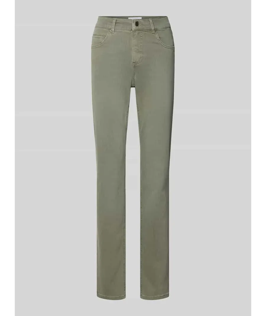 obrazek 1 Jeansy o kroju regular fit z 5 kieszeniami model ‘CICI’