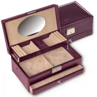 Picture Burgundy jewelry box - a perfect gift for women