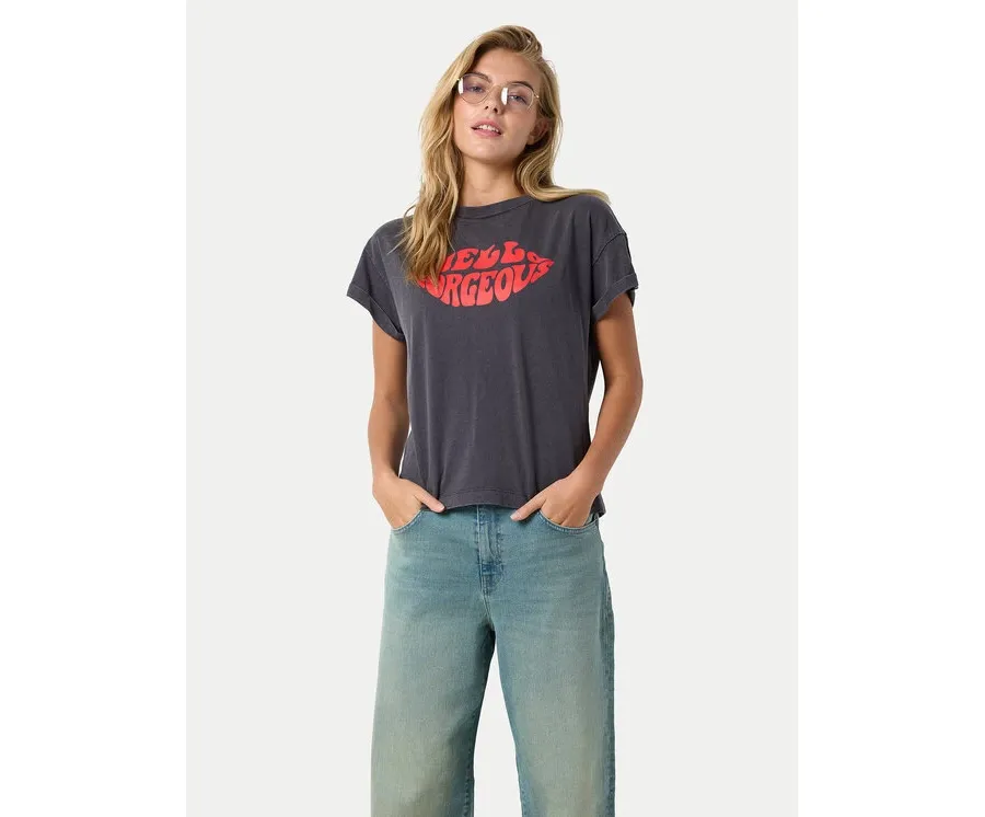 obrazek 1 Noisy May T-Shirt 27030135 Szary Regular Fit