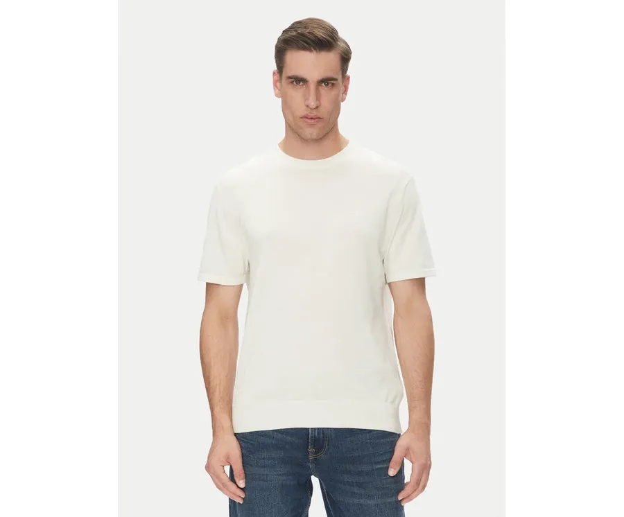 obrazek 1 Calvin Klein T-Shirt Supima LV04LC333G Écru Regular Fit