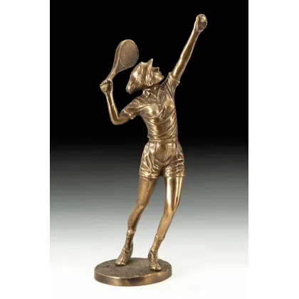 Picture Bronze figure of a tennis player