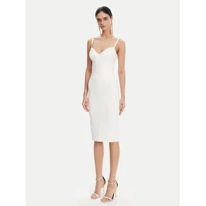 Zdjęcie Elisabetta Franchi Sukienka koktajlowa AB-702-51E2 Biały Regular Fit