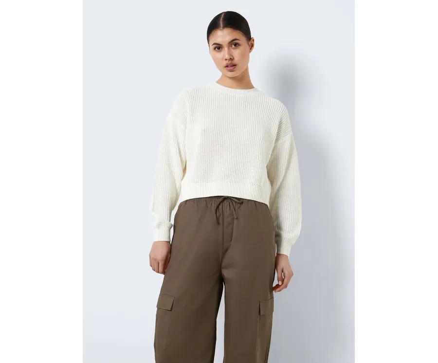 obrazek 1 Noisy May Sweter Maysa 27021536 Écru Relaxed Fit