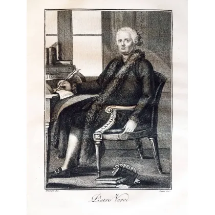 Zdjęcie Portret Pietro Verri. Akwaforta pointillé na blasze miedzianej, rysowana przez Bramatiego i grawerowana przez Sasso