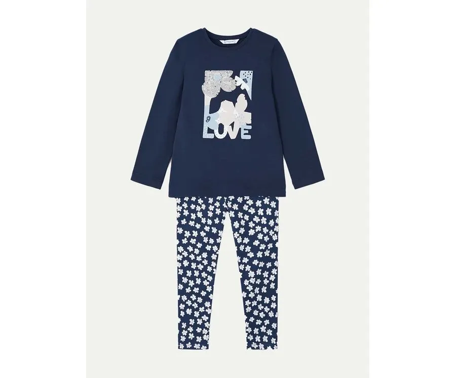 obrazek 1 Mayoral Komplet bluzka i legginsy 4713 Granatowy Regular Fit