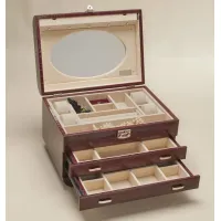 Picture Fashionable jewelry case with a mirror and LED lights