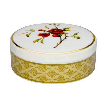 Zdjęcie Duży okrągły porcelanowy pojemnik z motywem kwitnących kwiatów - Vista Alegre