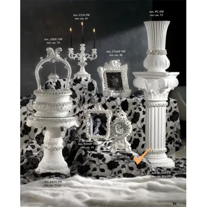 Zdjęcie Ceramiczny zegar z kryształkami