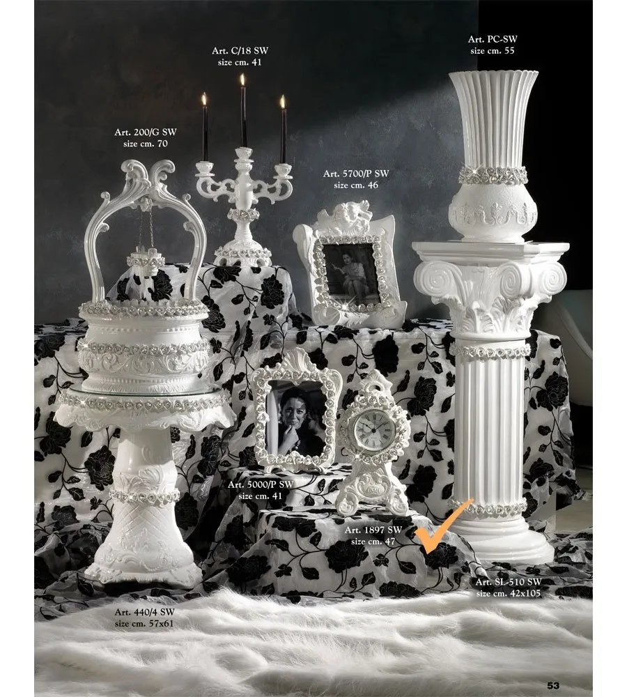 obrazek 1 Ceramiczny zegar z kryształkami