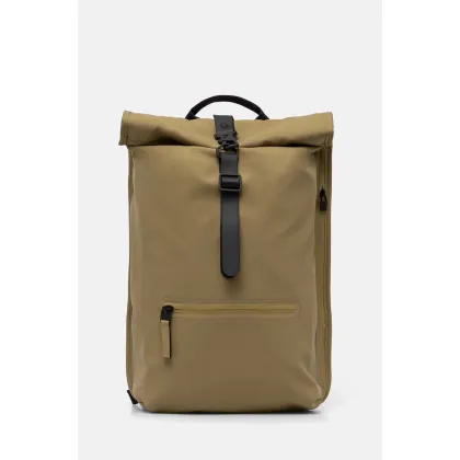 Zdjęcie Rains plecak Rolltop Rucksack W3 kolor zielony duży gładki 13320-44