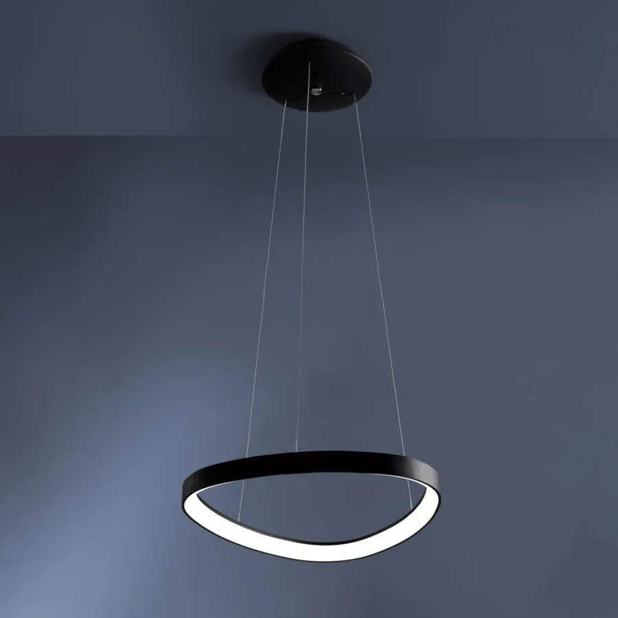 obrazek 1 Czarna lampa wisząca Lifering 60 od włoskiego producenta