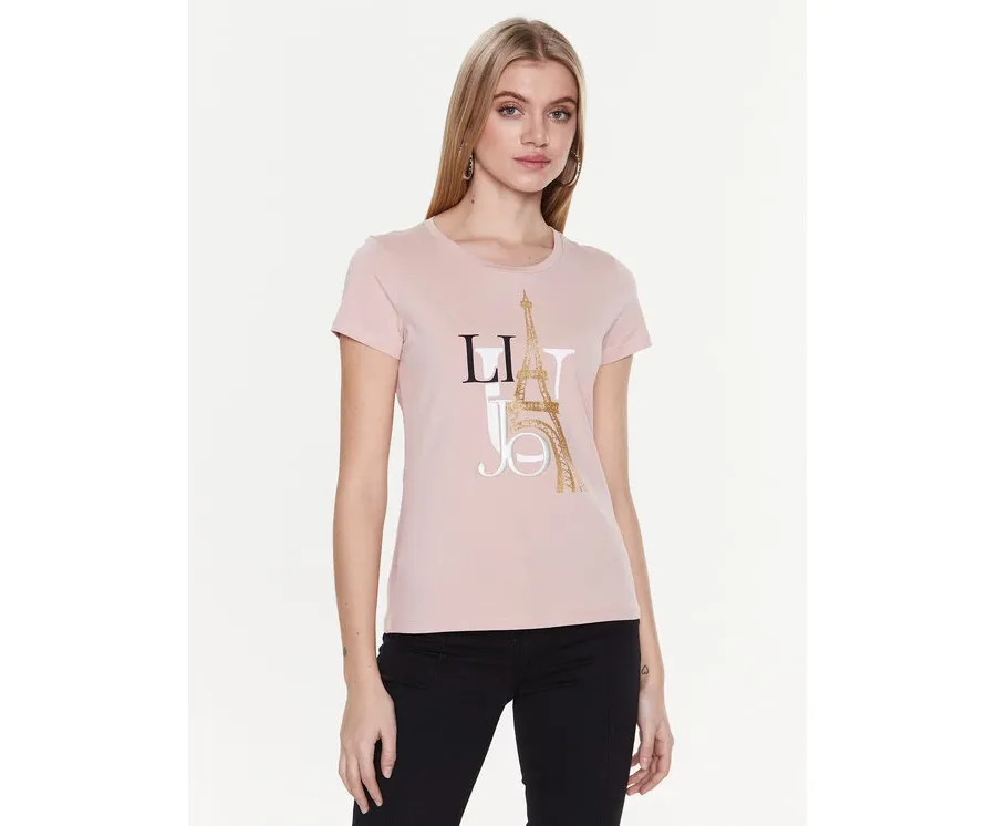 obrazek 1 Liu Jo Sport T-Shirt TA3088 JS003 Różowy Regular Fit
