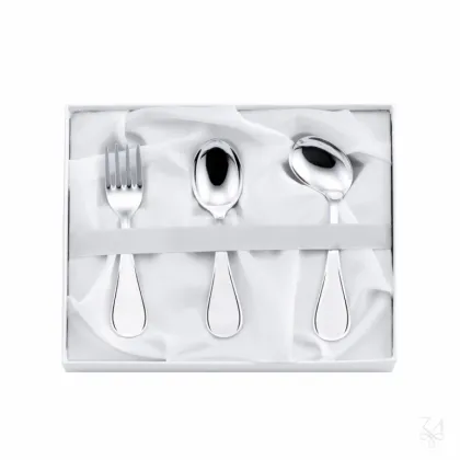 Zdjęcie 3-elementowy zestaw srebrnych sztućców dla dziecka – Zaramella Argenti