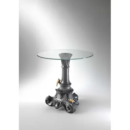 Picture A unique ceramic table with a glass top for the living room