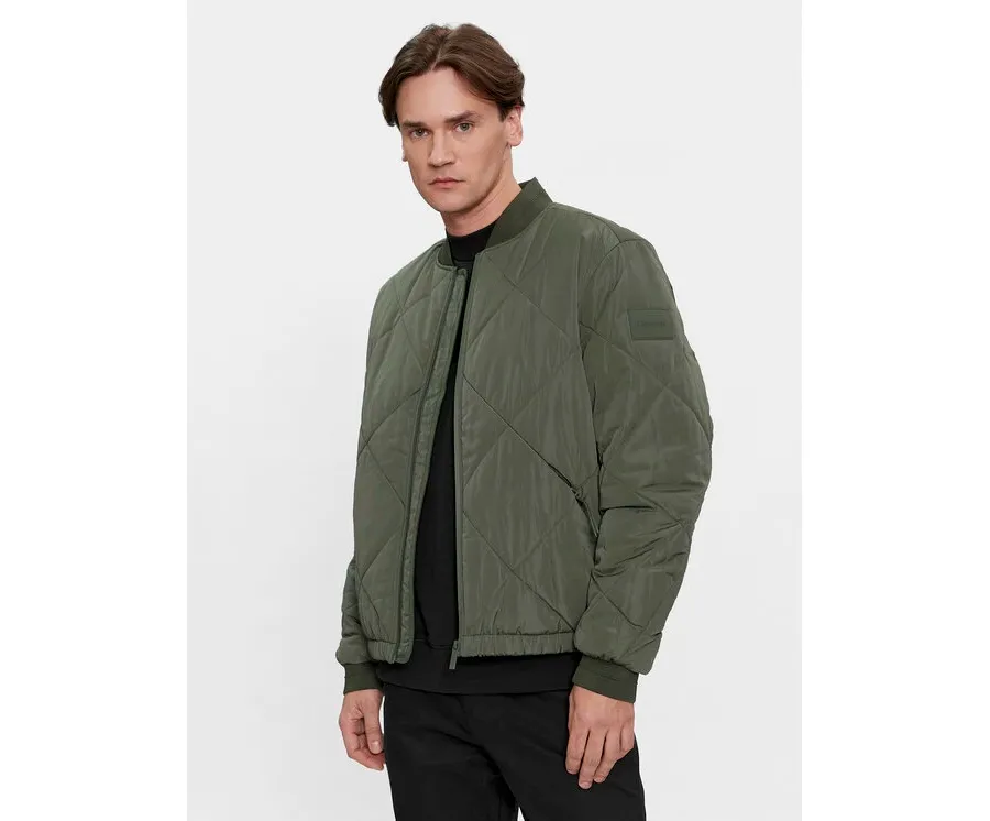 obrazek 1 Calvin Klein Kurtka bomber Signature K10K111880 Zielony Regular Fit
