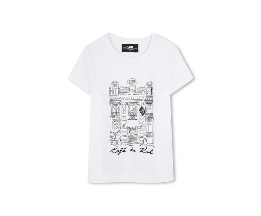 obrazek 1 Karl Lagerfeld Kids T-Shirt Z30494 S Biały Regular Fit