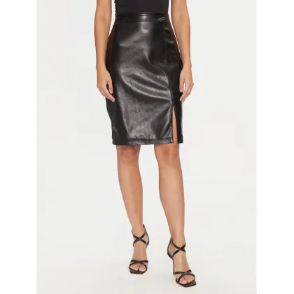Zdjęcie Guess Spódnica z imitacji skóry W4BD91 WGIK0 Czarny Slim Fit
