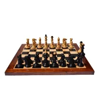 Zdjęcie Stylowa szachownica drewniana z figurami - The Chess Empire