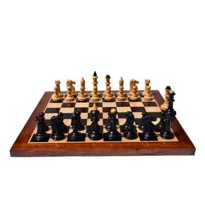 Zdjęcie Stylowa szachownica drewniana z figurami - The Chess Empire