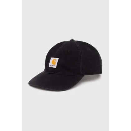 Zdjęcie Carhartt WIP czapka z daszkiem bawełniana Icon Cap kolor czarny z aplikacją I033359.89XX