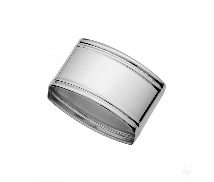 obrazek 1 Srebrny pierścień na serwetki o nowoczesnym wzornictwie - Zaramella Argenti