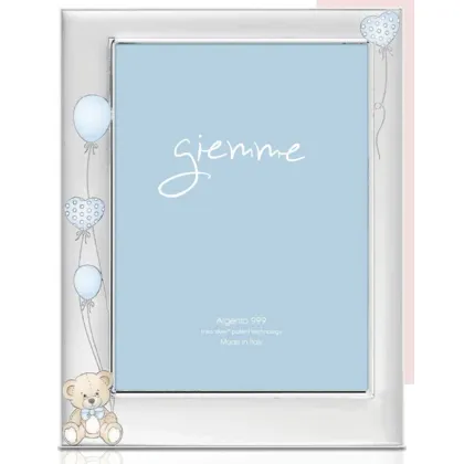 Zdjęcie Stylowa srebrna ramka 13х18 cm z różowymi zdobieniami