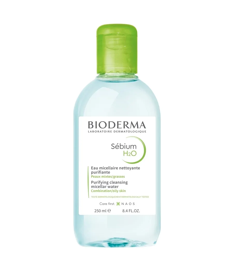 obrazek 1 Bioderma Sebium H2O Antybakteryjny płyn do mycia twarzy 100 ml