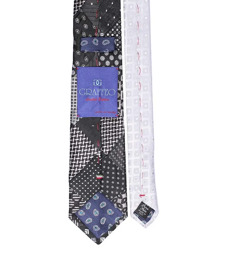 obrazek 3 Patchworkowy, elegancki, ręcznie szyty krawat