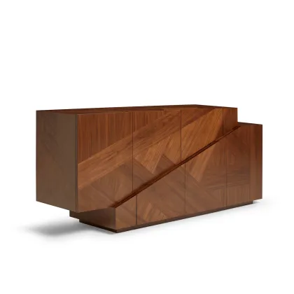 Picture Brown chest of drawers made of American walnut veneer - Ginger & Jagger