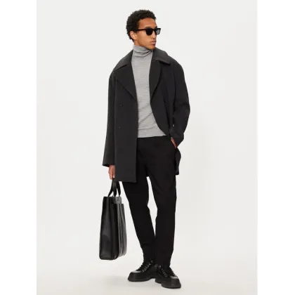 Zdjęcie Michael Kors Płaszcz wełniany CF42083BQA Szary Oversize