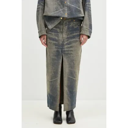 Zdjęcie DARKPARK spódnica jeansowa Erika kolor beżowy maxi prosta WSK02.DBL08W079.W079